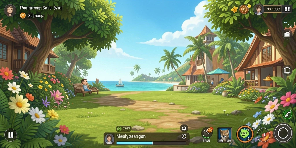 Tangkapan layar dari gameplay menyenangkan di 2757.
