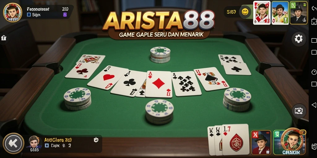 Gameplay ARISTA88 menawarkan pengalaman Gaple yang mendebarkan.