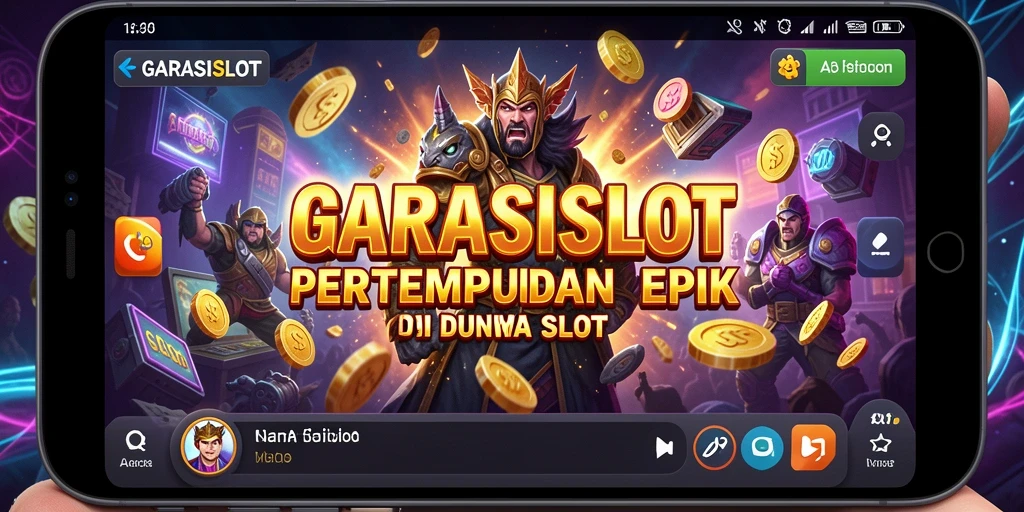 Screenshot gameplay GARASISLOT menampilkan pertarungan seru di arena slot.