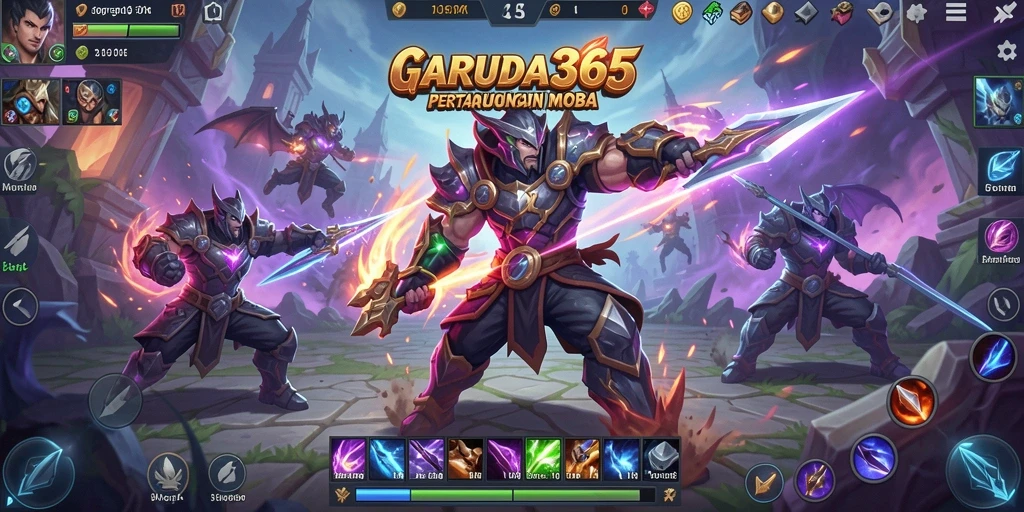 Tangkapan layar gameplay GARUDA365 dengan aksi pertarungan seru.