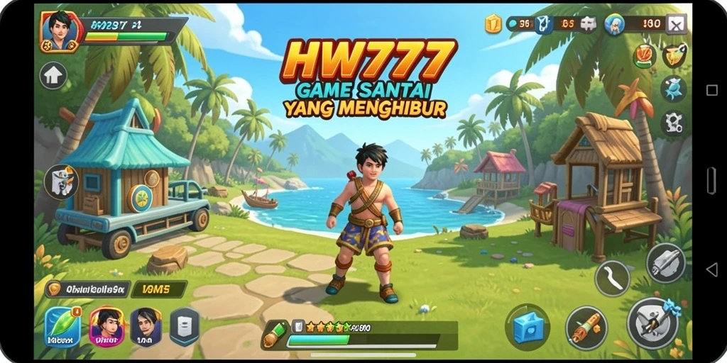 Tangkapan layar dari HW777 menunjukkan keseruan gameplay santai.