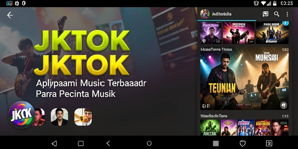 Tampilan screenshot JKTOK dengan gameplay musik yang menarik.
