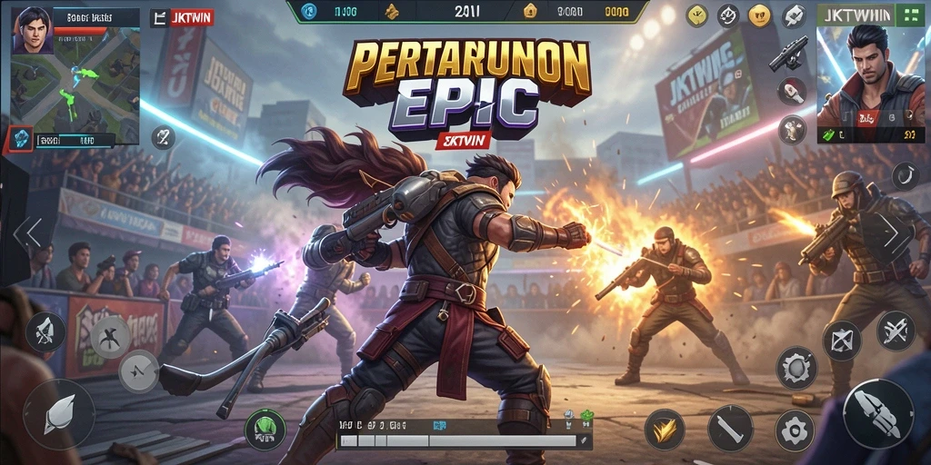 Gameplay seru dari JKTWIN dalam aksi Battle Royale.