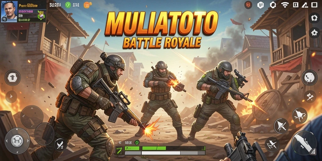 Screenshot gameplay seru saat bertempur dalam MULIATOTO.