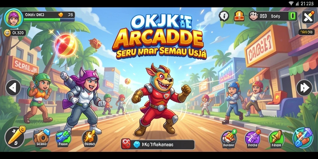 Tangkapan layar gameplay menampilkan aksi seru dalam OKJK.