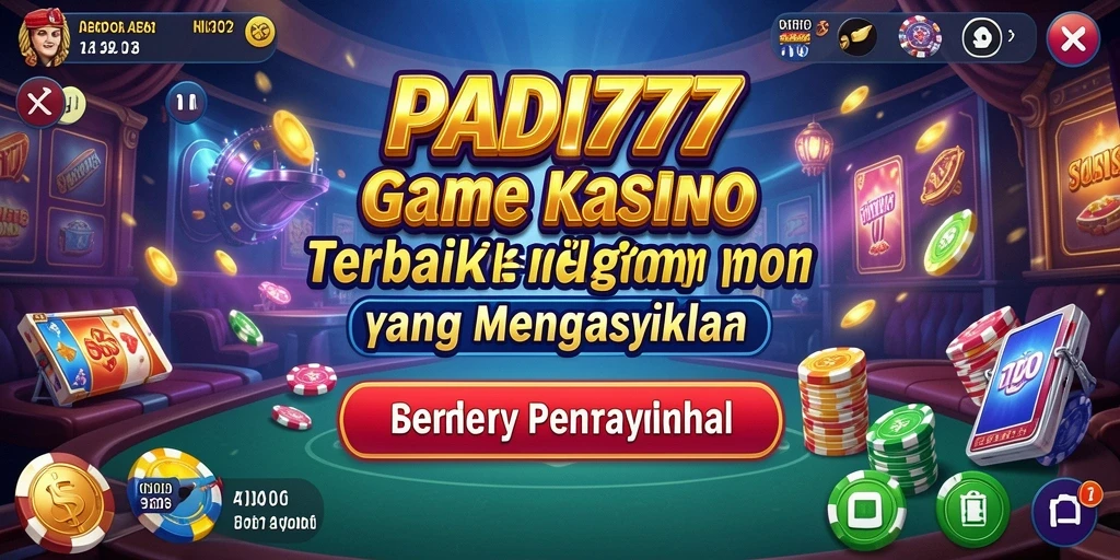 Tampilan gameplay kasino yang menarik dan mendebarkan di PADI777.