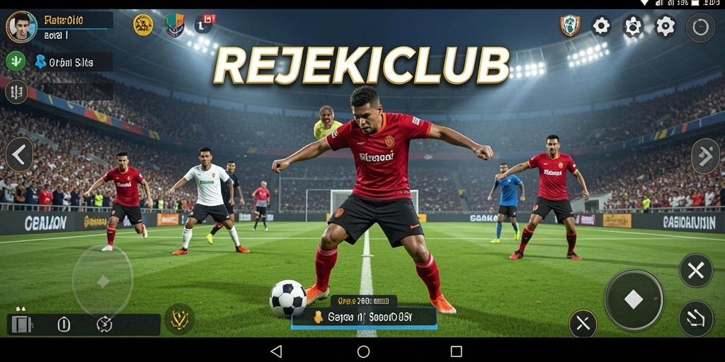 Screenshot gameplay REJEKICLUB menunjukkan aksi olahraga yang menarik.