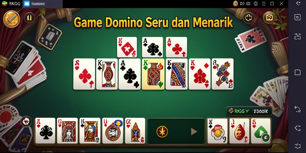 Tampilan gameplay RKGG yang seru dan menarik saat bermain domino.