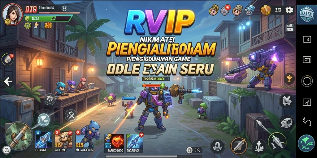 Tampilan gameplay Idle yang menarik di RVIP.