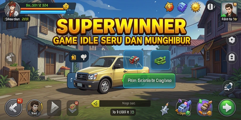 Screenshot utama SUPERWINNER menampilkan gameplay Idle yang menarik.